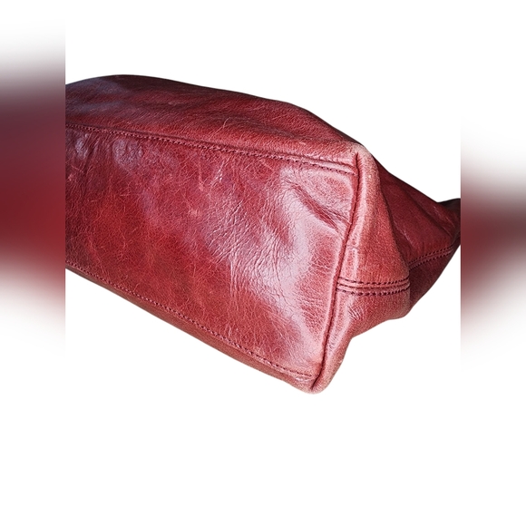 COLE HAAN burgundy leather tote bag - Picture 4 of 5